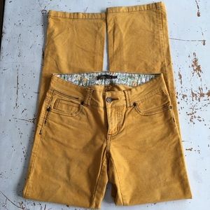 Prana mustard corduroy pants Sz 2